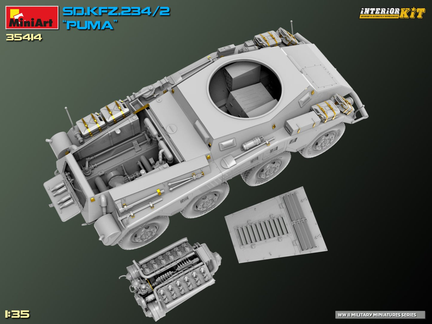 MiniArt Sd. Kfz. 234/2 Puma. Interior Kit