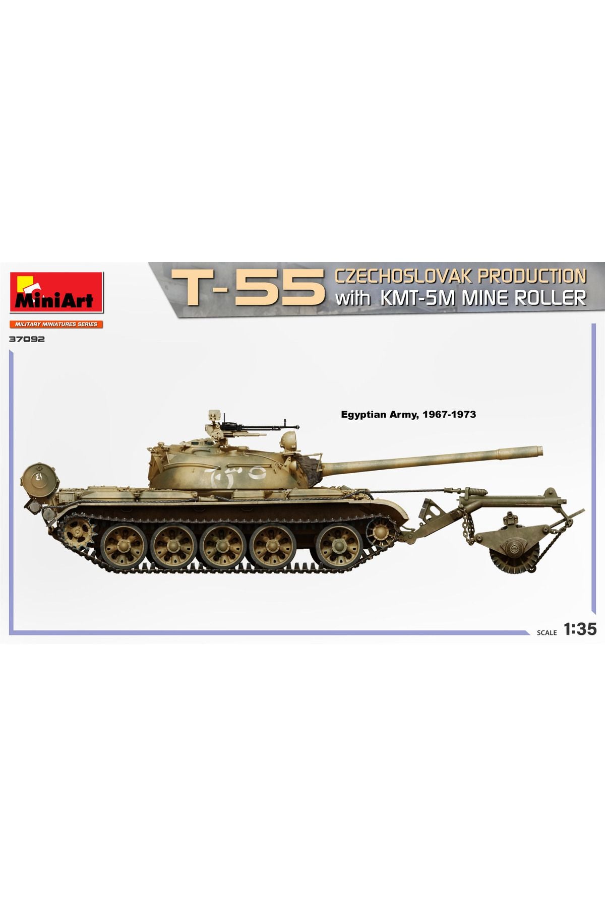 MiniArt T-55 Çekoslovakya Üretimi, KMT-5M Mayın Silindiri ile birlikte