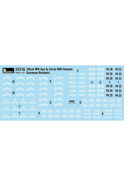 MiniArt Alman Roketleri 28 cm VK Spr & 32 cm WK Flamm