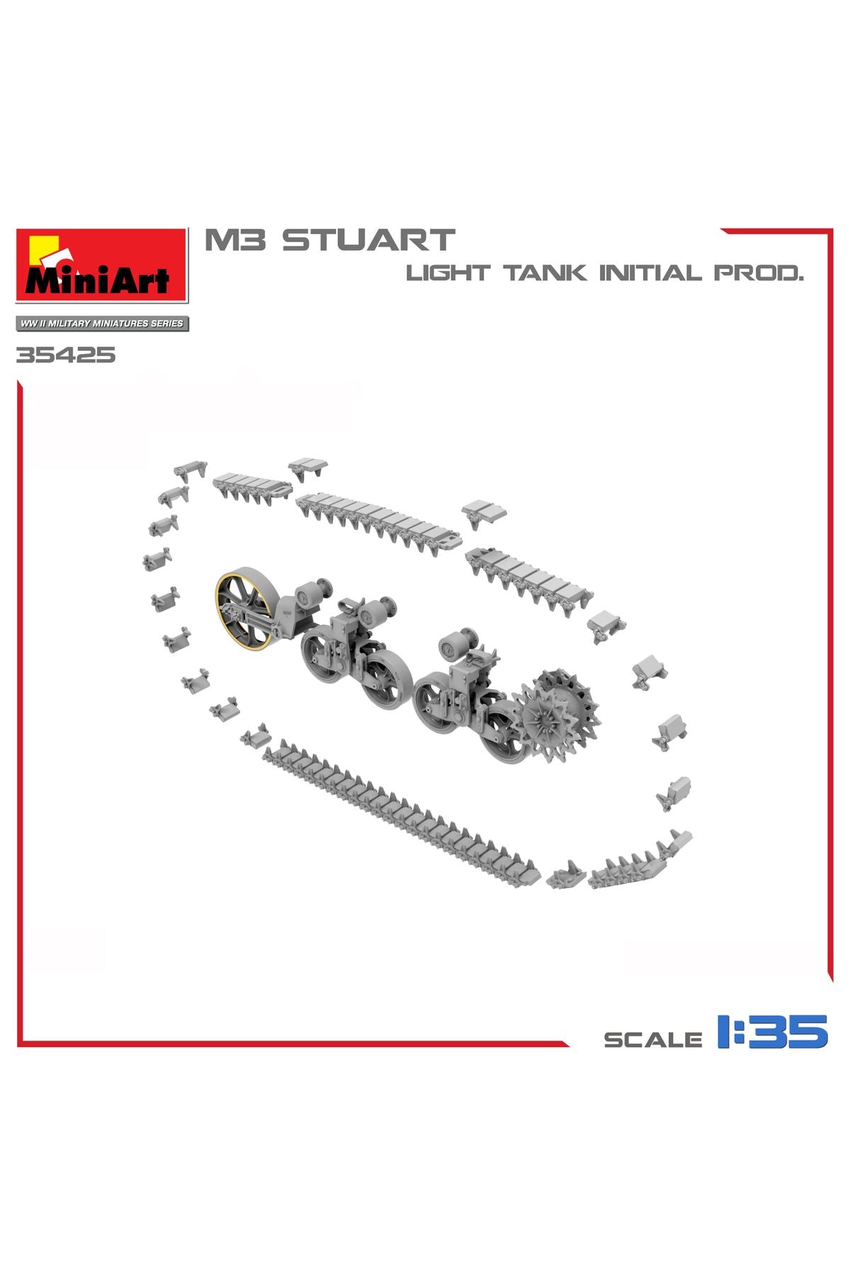 MiniArt 1:35 M3 Stuart Hafif Tank. İlk Üretim