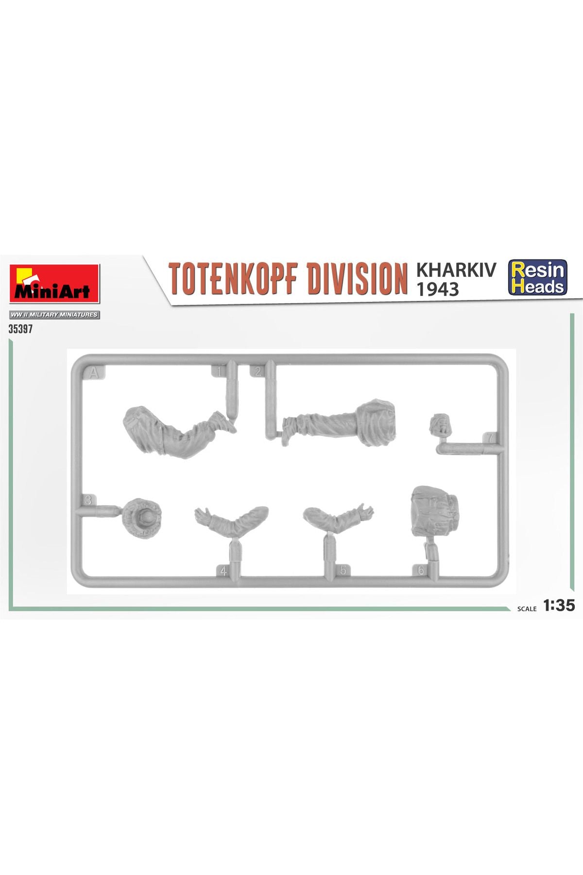 MiniArt TotenKopf Tümeni. Kharkov 1943. Reçine Başlı