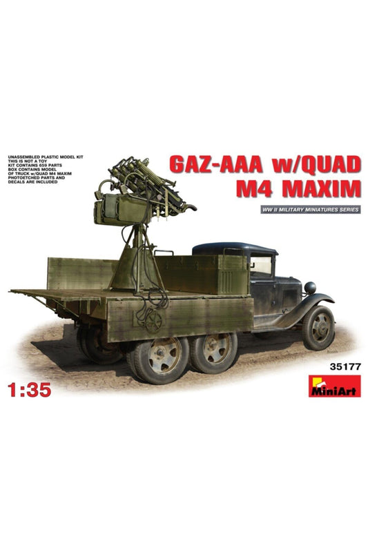 MiniArt GAZ-AAA Dörtlü M4 Maxim ile birlikte.