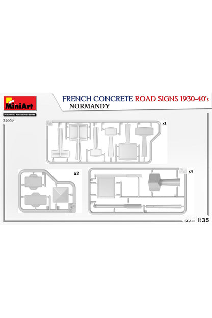 MiniArt Fransız Beton Yol İşaretleri 1930-40'lar Normandiya