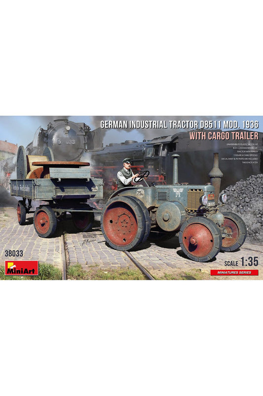 MiniArt Alman Endrüstriyel Traktör D8511. 1936 Model Taşıma Aracı ile birlikte(1 adet figür)