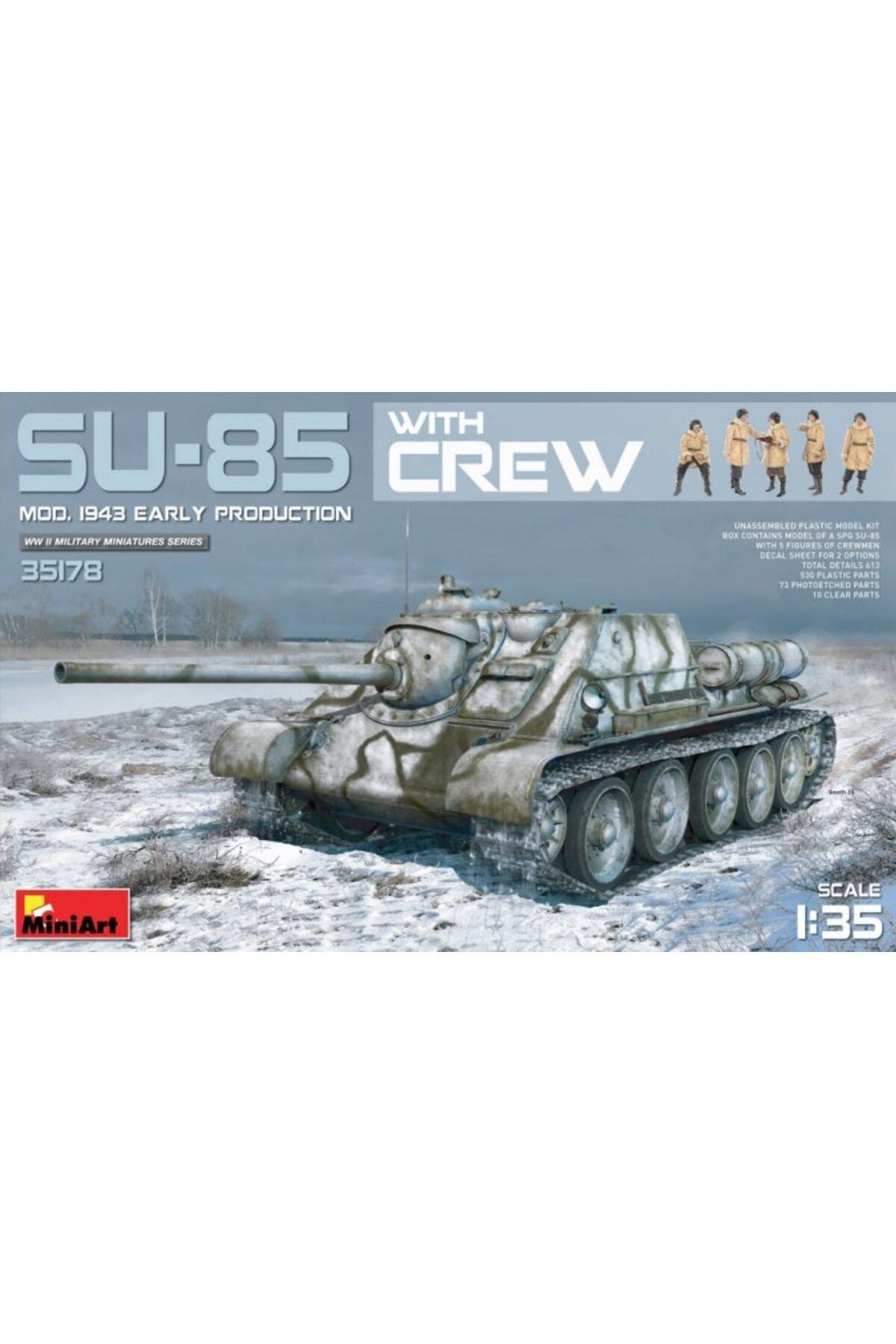 MiniArt SU-85 1943 Model ve Mürettebatı