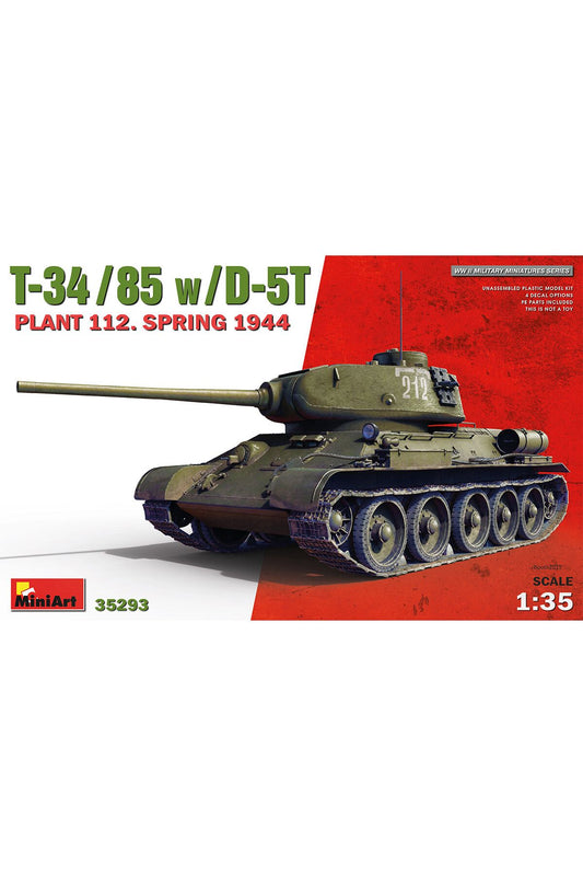 MiniArt T-34-85 w/D-5T. Plant 112. Spring 1944