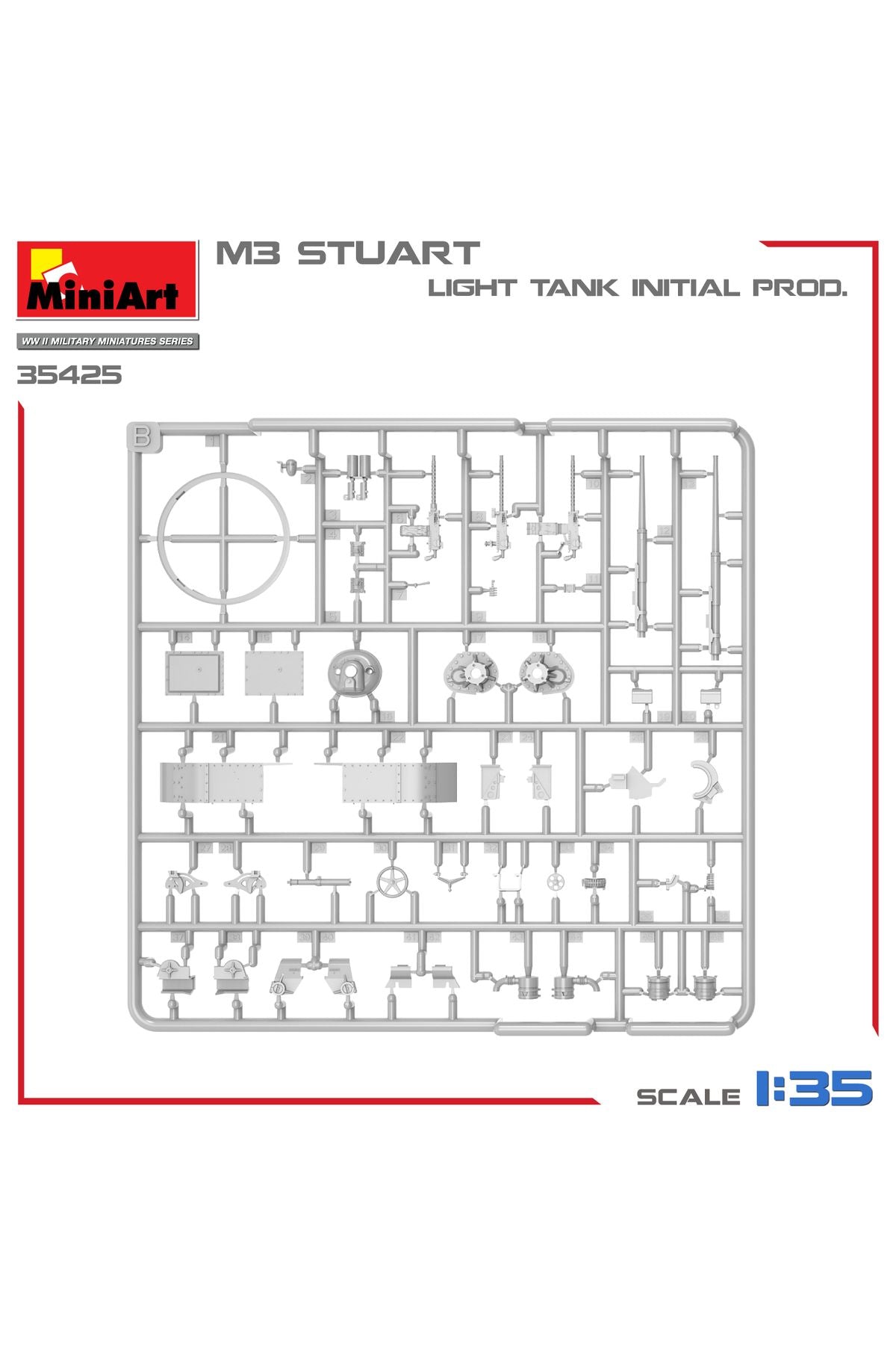 MiniArt 1:35 M3 Stuart Hafif Tank. İlk Üretim