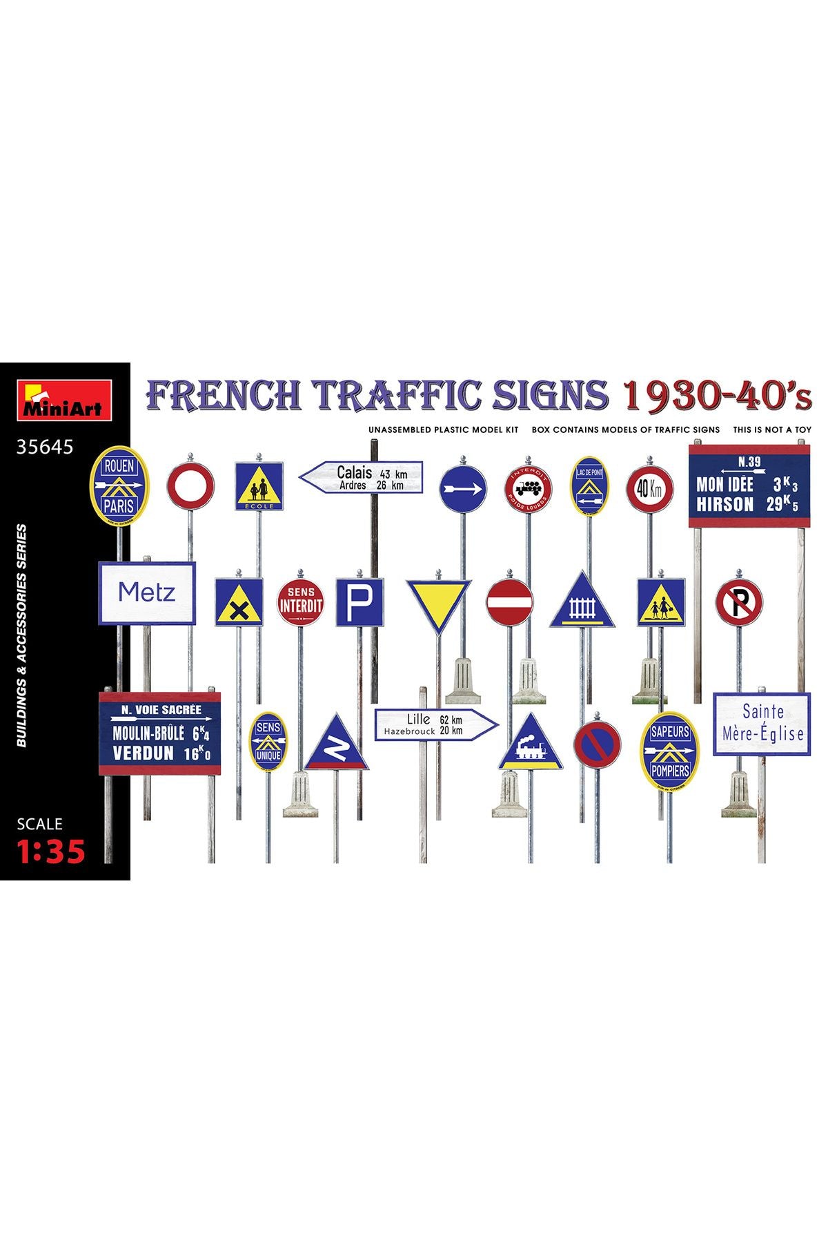 MiniArt Fransa Trafik İşaretleri 1930-40