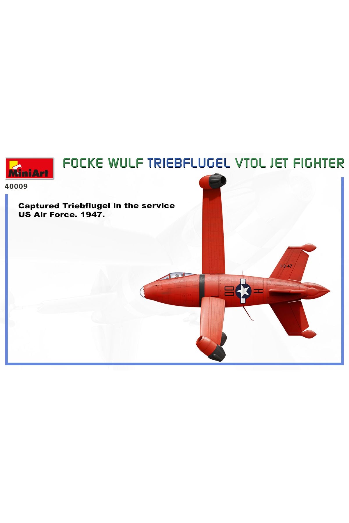 MiniArt Focke Wulf Triebflugel (VTOL) Jet UçaĞı