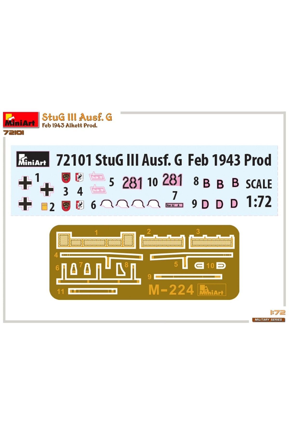 MiniArt 1:72 StuG III Ausf. G Şubat 1943 Üretimi