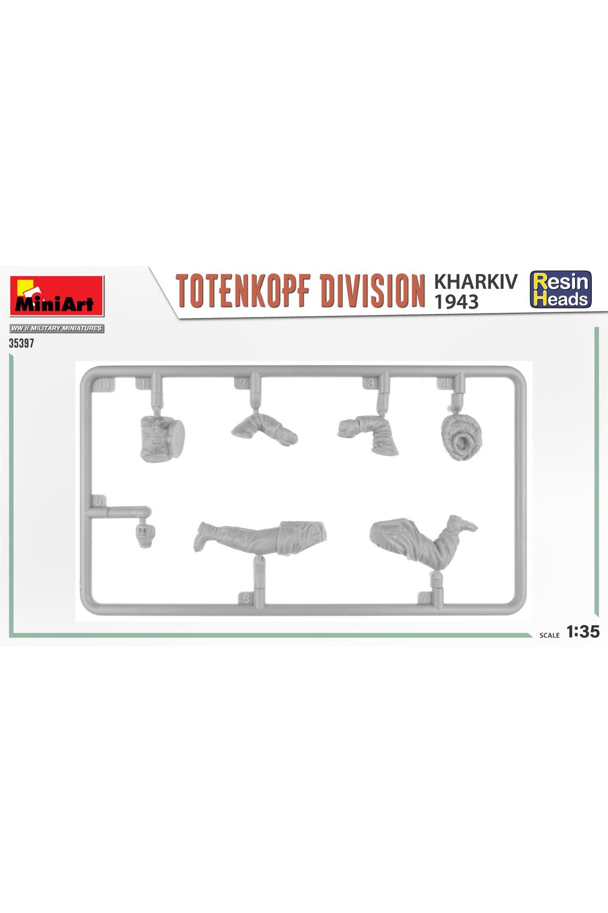 MiniArt TotenKopf Tümeni. Kharkov 1943. Reçine Başlı