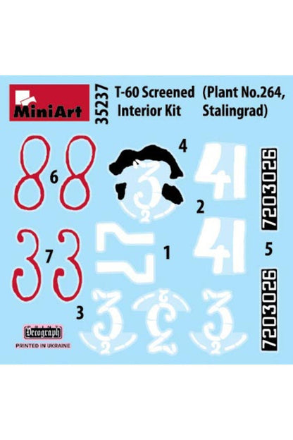 MiniArt T-60 Screened (P1. No.264, Stalingrad) Interior Kit