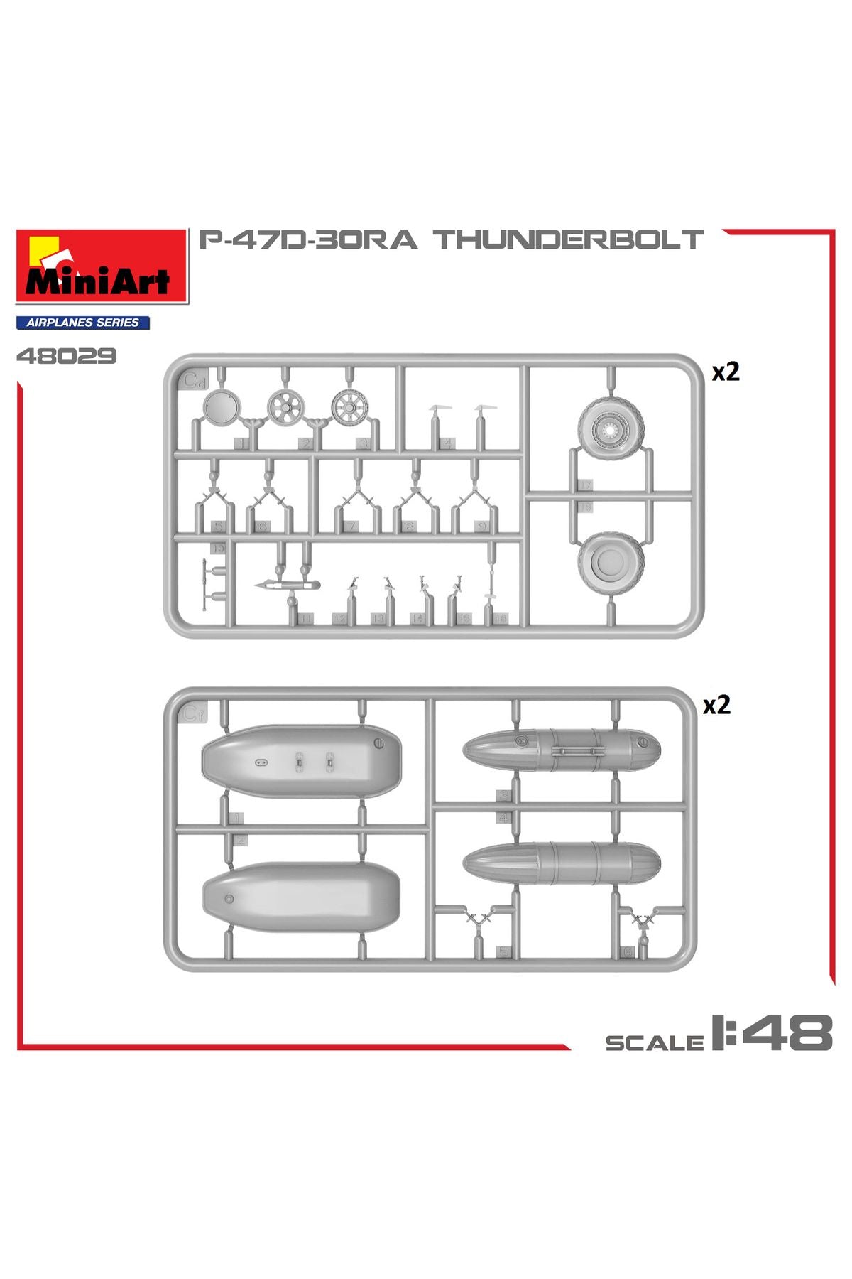 MiniArt 1:48 P-47D-30RA Thunderbolt. İleri Düzey Kit.