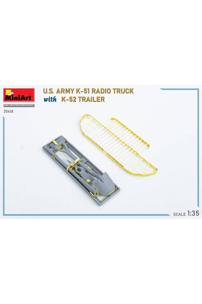 MiniArt 1:35 ABD Ordusu K-51 Telsiz Kamyonu K-52 Römorku ile. Interior Kit.