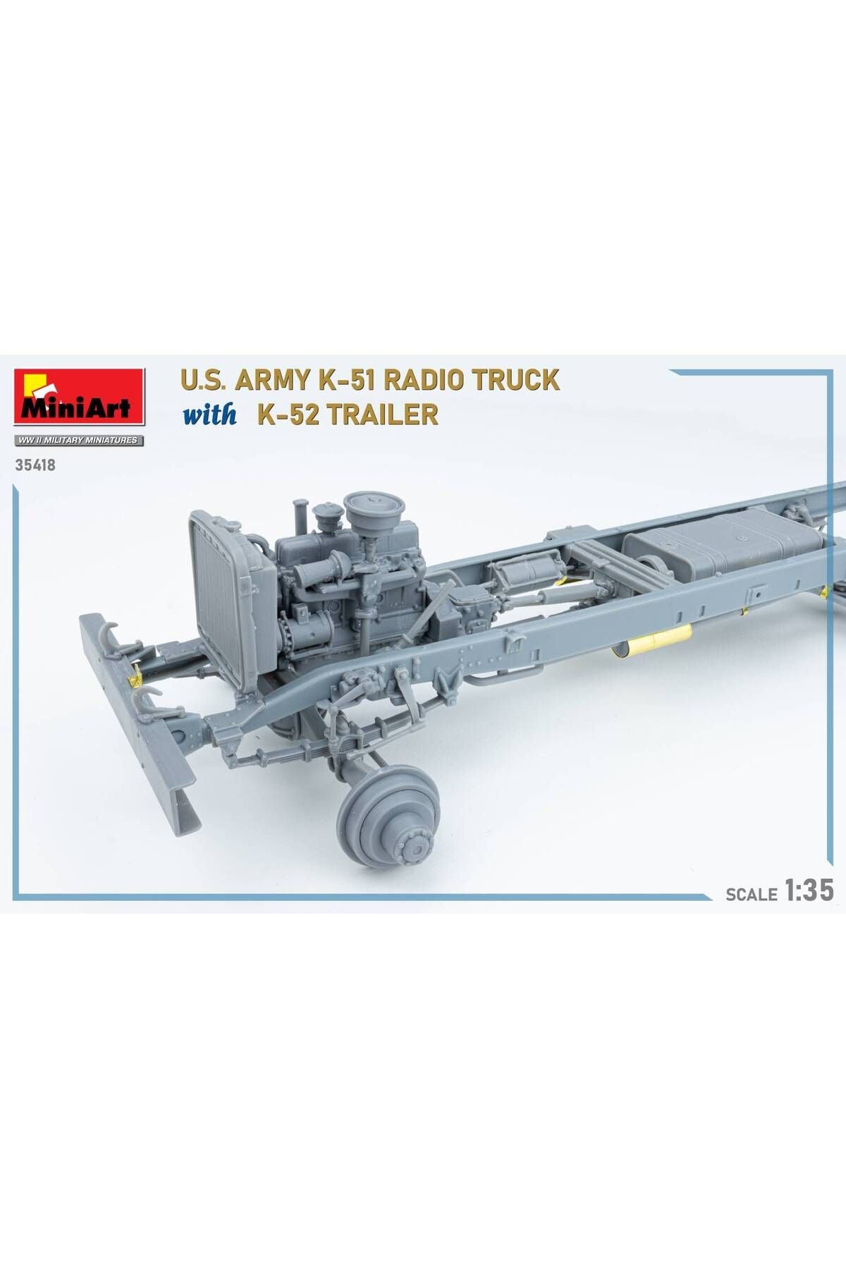 MiniArt 1:35 ABD Ordusu K-51 Telsiz Kamyonu K-52 Römorku ile. Interior Kit.