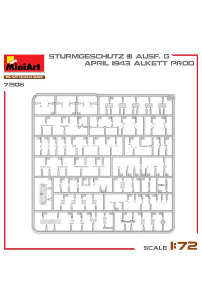 MiniArt 1:72 StuG III Ausf. G Nisan 1943 Üretimi
