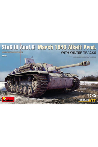 MiniArt StuG III Ausf. G Mart 1943 Alkett Prod Kış Paleti ile. Interior Kit