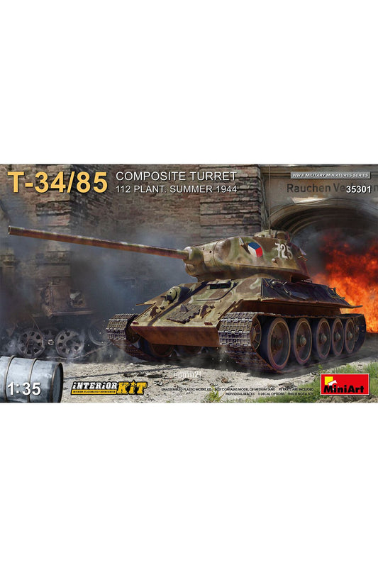 MiniArt T-34-85 Kompozit Kule. 112 Plant. 1944 Yaz. Interior Kit