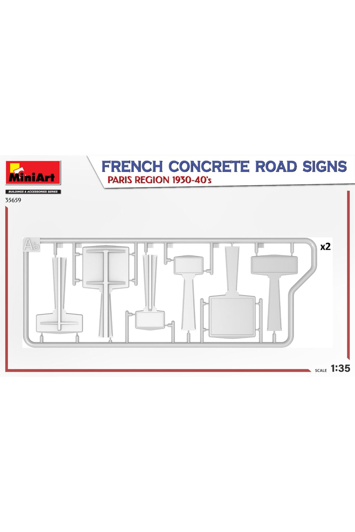 MiniArt Fransa Beton Yol İşaretleri. Paris Bölgesi 1930-40