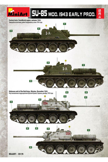 MiniArt SU-85 1943 Model ve Mürettebatı