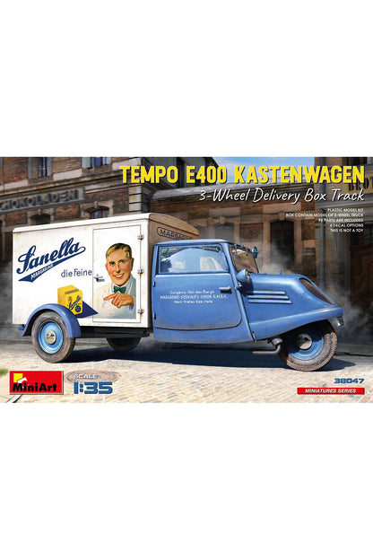 MiniArt Tempo E400 Kastenwagen 3 Tekerlekli, Kapalı Kasa Sevkiyat Aracı