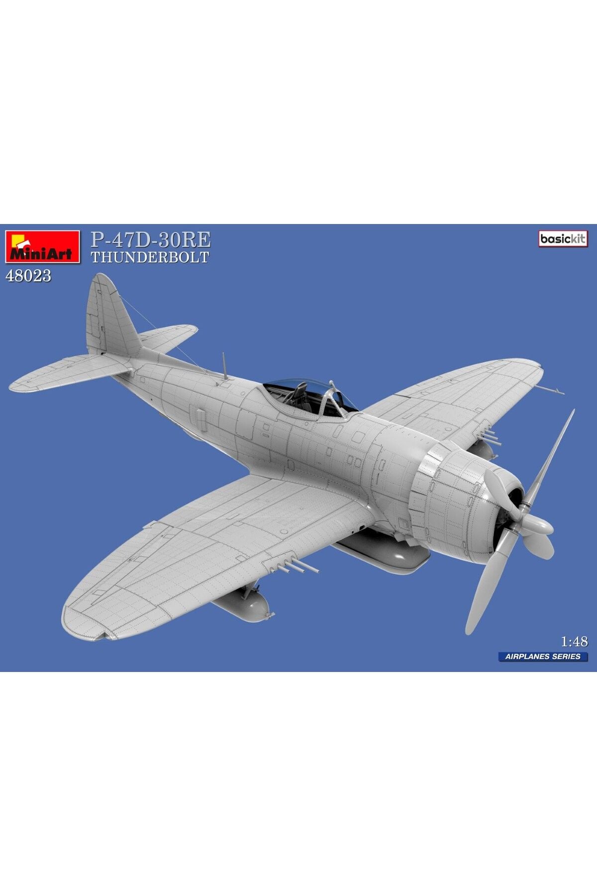 MiniArt 1:48 P-47D-30RE Thunderbolt. Temel Kit