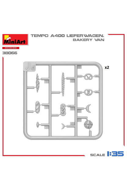 MiniArt 1:35 Tempo A400 Lieferwagen. Fırıncı Kamyoneti
