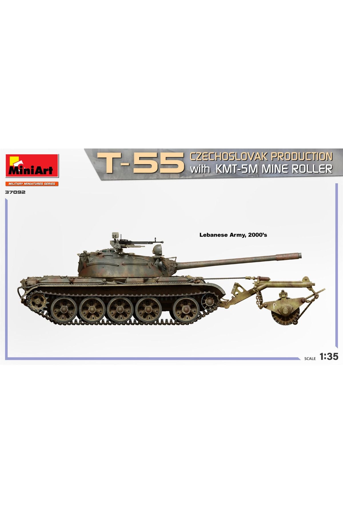 MiniArt T-55 Çekoslovakya Üretimi, KMT-5M Mayın Silindiri ile birlikte