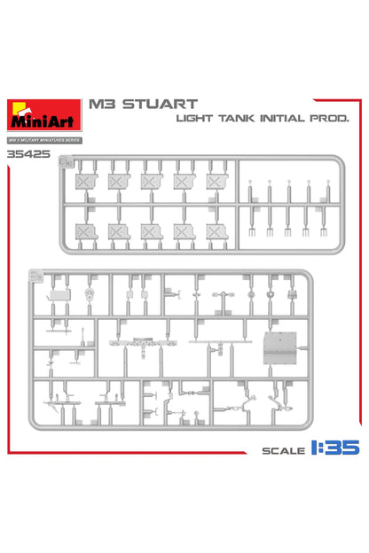 MiniArt 1:35 M3 Stuart Hafif Tank. İlk Üretim