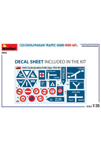MiniArt Çekoslovak Trafik İşaretleri 1930-40'lar