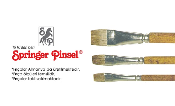 Springer Pinsel Düz Yağlıboya Fırçası 01