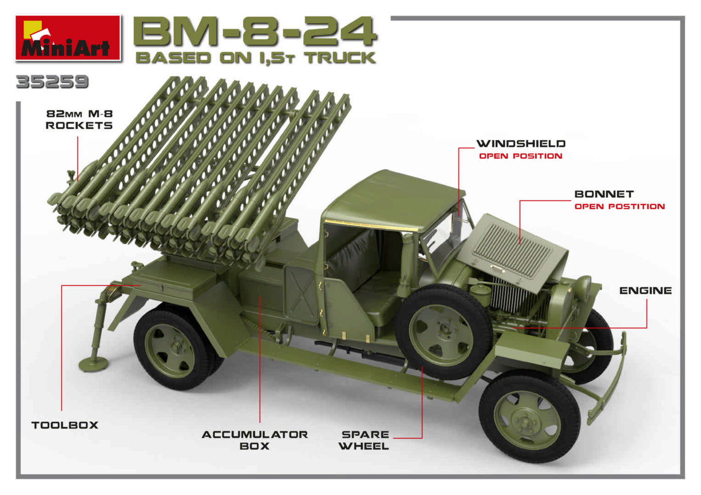 MiniArt 1,5ton BM-8-24 Kurulu Kamyon