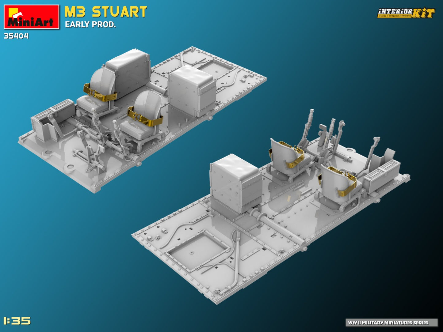 MiniArt M3 Stuart Early Prod. Interior Kit