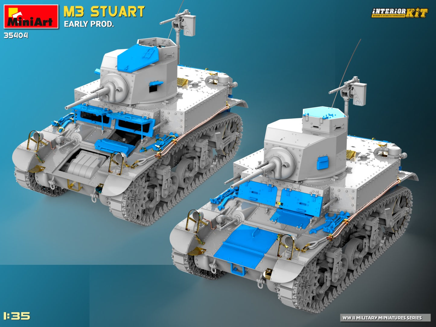 MiniArt M3 Stuart Early Prod. Interior Kit