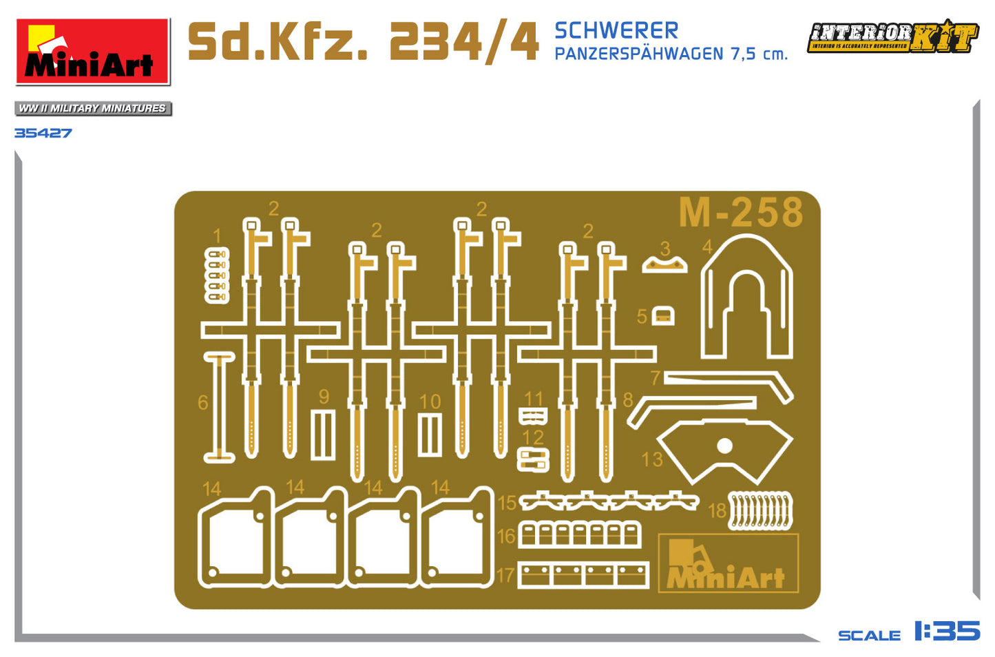 MiniArt Sd. Kfz. 234/4 Schwere Panzerspahwagen 7,5 cm. Interior Kit