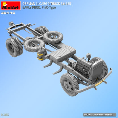 MiniArt Alman 3t Nakliye Kamyonu 3,6-36S İlk Üretim. PmQ-Tipi
