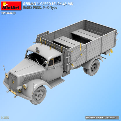 MiniArt Alman 3t Nakliye Kamyonu 3,6-36S İlk Üretim. PmQ-Tipi