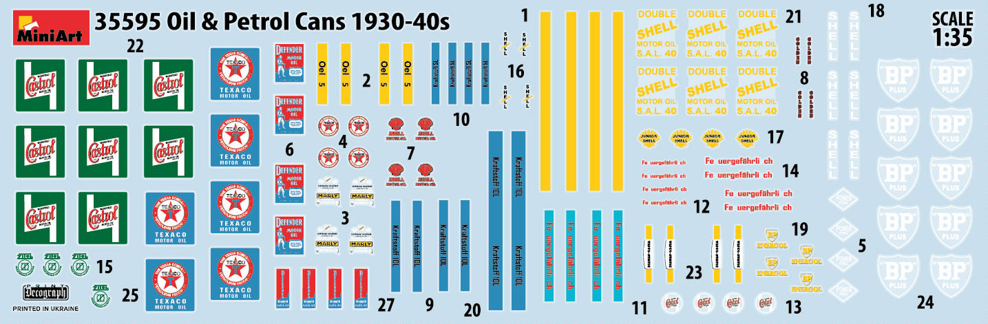 MiniArt Petrol ve Benzin Bidonları 1930-40