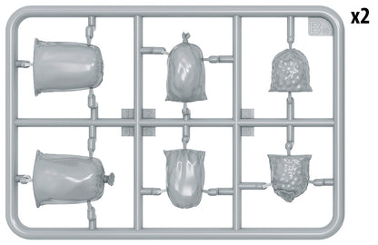 MiniArt II. Dünya Savaşı İngiliz Sırt Çantaları, Katlanmış Tente ve Çuvallar