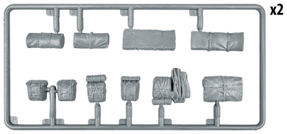 MiniArt II. Dünya Savaşı İngiliz Sırt Çantaları, Katlanmış Tente ve Çuvallar
